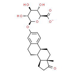 ChemSpider 2D Image | 17-Oxoestra-1(10),2,4-trien-3-yl beta-D-glucopyranosiduronate | C24H29O8