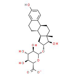 ChemSpider 2D Image | (16alpha,17beta)-3,17-Dihydroxyestra-1(10),2,4-trien-16-yl beta-D-glucopyranosiduronate | C24H31O9
