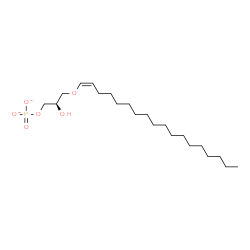 ChemSpider 2D Image | (2R)-2-Hydroxy-3-[(1Z)-1-octadecen-1-yloxy]propyl phosphate | C21H41O6P