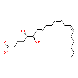 ChemSpider 2D Image | (5S,6R,7E,9E,11Z,14Z)-5,6-Dihydroxy-7,9,11,14-icosatetraenoate | C20H31O4