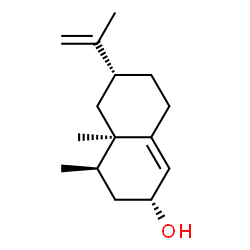 ChemSpider 2D Image | (2R,4R,4aR,6R)-6-Isopropenyl-4,4a-dimethyl-2,3,4,4a,5,6,7,8-octahydro-2-naphthalenol | C15H24O