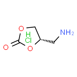 ChemSpider 2D Image | (4S)-4-(Aminomethyl)-1,3-dioxolan-2-one hydrochloride (1:1) | C4H8ClNO3
