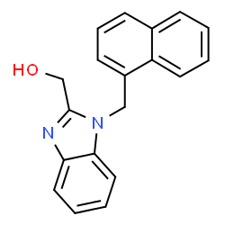 ChemSpider 2D Image | [1-(1-Naphthylmethyl)-1H-benzimidazol-2-yl]methanol | C19H16N2O
