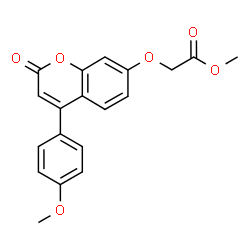 ChemSpider 2D Image | Methyl {[4-(4-methoxyphenyl)-2-oxo-2H-chromen-7-yl]oxy}acetate | C19H16O6