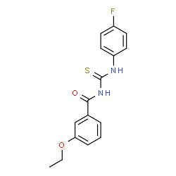 ChemSpider 2D Image | 3-Ethoxy-N-[(4-fluorophenyl)carbamothioyl]benzamide | C16H15FN2O2S