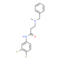 ChemSpider 2D Image | N~3~-Benzyl-N-(3,4-difluorophenyl)-N~3~-methyl-beta-alaninamide | C17H18F2N2O