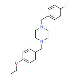 ChemSpider 2D Image | 1-(4-Ethoxybenzyl)-4-(4-fluorobenzyl)piperazine | C20H25FN2O