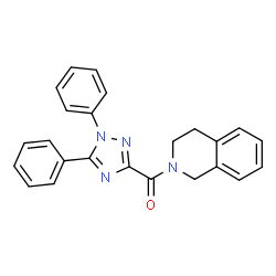 ChemSpider 2D Image | 3,4-Dihydro-2(1H)-isoquinolinyl(1,5-diphenyl-1H-1,2,4-triazol-3-yl)methanone | C24H20N4O
