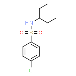 ChemSpider 2D Image | 4-Chloro-N-(3-pentanyl)benzenesulfonamide | C11H16ClNO2S