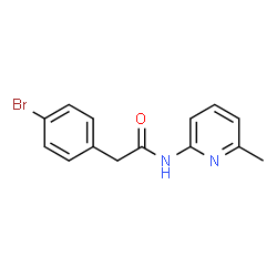 ChemSpider 2D Image | 2-(4-Bromophenyl)-N-(6-methyl-2-pyridinyl)acetamide | C14H13BrN2O
