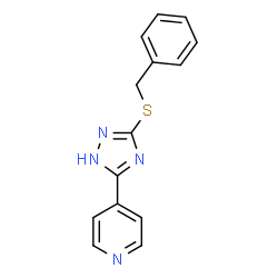 ChemSpider 2D Image | 4-[3-(Benzylsulfanyl)-1H-1,2,4-triazol-5-yl]pyridine | C14H12N4S