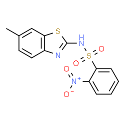 ChemSpider 2D Image | N-(6-Methyl-1,3-benzothiazol-2-yl)-2-nitrobenzenesulfonamide | C14H11N3O4S2