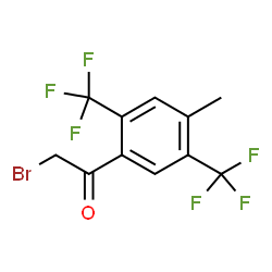 ChemSpider 2D Image | 2-Bromo-1-[4-methyl-2,5-bis(trifluoromethyl)phenyl]ethanone | C11H7BrF6O