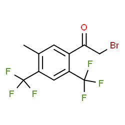 ChemSpider 2D Image | 2-Bromo-1-[5-methyl-2,4-bis(trifluoromethyl)phenyl]ethanone | C11H7BrF6O