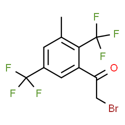 ChemSpider 2D Image | 2-Bromo-1-[3-methyl-2,5-bis(trifluoromethyl)phenyl]ethanone | C11H7BrF6O