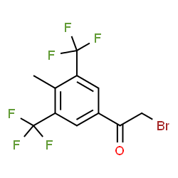 ChemSpider 2D Image | 2-Bromo-1-[4-methyl-3,5-bis(trifluoromethyl)phenyl]ethanone | C11H7BrF6O