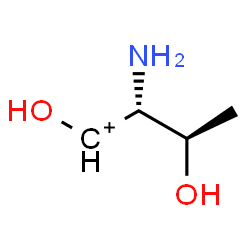 ChemSpider 2D Image | (2S,3R)-2-Amino-1,3-dihydroxybut-1-ylium | C4H10NO2