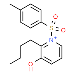 ChemSpider 2D Image | 2-Butyl-3-hydroxy-1-[(4-methylphenyl)sulfonyl]pyridinium | C16H20NO3S