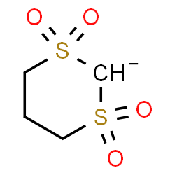ChemSpider 2D Image | 1,3-Dithian-2-ide 1,1,3,3-tetraoxide | C4H7O4S2