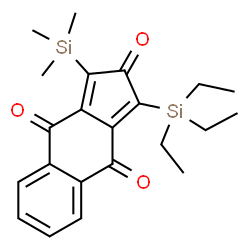 ChemSpider 2D Image | 1-(Triethylsilyl)-3-(trimethylsilyl)-2H-cyclopenta[b]naphthalene-2,4,9-trione | C22H28O3Si2
