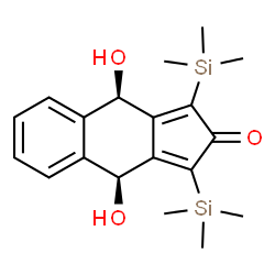 ChemSpider 2D Image | (4R,9S)-4,9-Dihydroxy-1,3-bis(trimethylsilyl)-4,9-dihydro-2H-cyclopenta[b]naphthalen-2-one | C19H26O3Si2