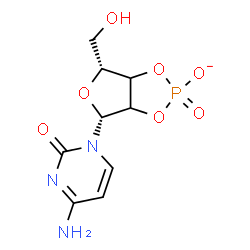 ChemSpider 2D Image | (4R,6R)-4-(4-Amino-2-oxo-1(2H)-pyrimidinyl)-6-(hydroxymethyl)tetrahydrofuro[3,4-d][1,3,2]dioxaphosphol-2-olate 2-oxide | C9H11N3O7P