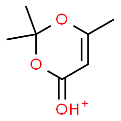 ChemSpider 2D Image | (2,2,6-Trimethyl-4H-1,3-dioxin-4-ylidene)oxonium | C7H11O3