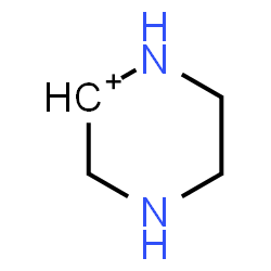 ChemSpider 2D Image | Piperazin-2-ylium | C4H9N2