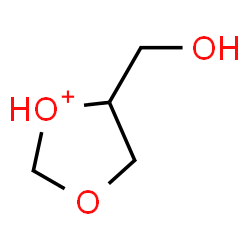 ChemSpider 2D Image | 5-(Hydroxymethyl)-1,3-dioxolan-1-ium | C4H9O3