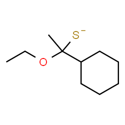 ChemSpider 2D Image | 1-Cyclohexyl-1-ethoxyethanethiolate | C10H19OS