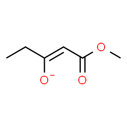 ChemSpider 2D Image | (2Z)-1-Methoxy-1-oxo-2-penten-3-olate | C6H9O3