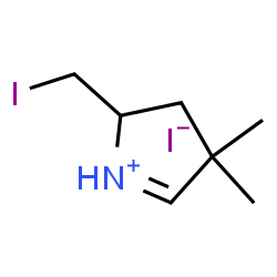 ChemSpider 2D Image | 2-(Iodomethyl)-4,4-dimethyl-3,4-dihydro-2H-pyrrolium iodide | C7H13I2N