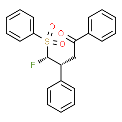 ChemSpider 2D Image | (3R,4R)-4-Fluoro-1,3-diphenyl-4-(phenylsulfonyl)-1-butanone | C22H19FO3S