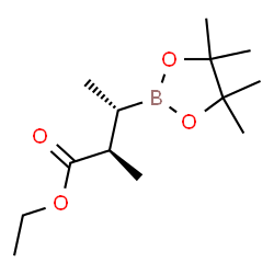 ChemSpider 2D Image | Ethyl (2R,3S)-2-methyl-3-(4,4,5,5-tetramethyl-1,3,2-dioxaborolan-2-yl)butanoate | C13H25BO4