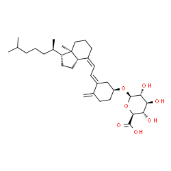 ChemSpider 2D Image | (3S,5E,7Z)-9,10-Secocholesta-5,7,10-trien-3-yl beta-D-glucopyranosiduronic acid | C33H52O7