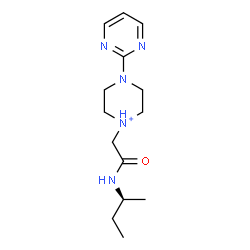 ChemSpider 2D Image | 1-{2-[(2S)-2-Butanylamino]-2-oxoethyl}-4-(2-pyrimidinyl)piperazin-1-ium | C14H24N5O