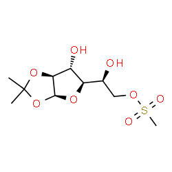 ChemSpider 2D Image | 1,2-O-Isopropylidene-6-O-(methylsulfonyl)-alpha-L-galactofuranose | C10H18O8S