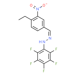 ChemSpider 2D Image | (1Z)-1-(4-Ethyl-3-nitrobenzylidene)-2-(pentafluorophenyl)hydrazine | C15H10F5N3O2