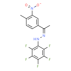 ChemSpider 2D Image | (1Z)-1-[1-(4-Methyl-3-nitrophenyl)ethylidene]-2-(pentafluorophenyl)hydrazine | C15H10F5N3O2