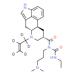 ChemSpider 2D Image | (8alpha)-N-[3-(Dimethylamino)propyl]-N-(ethylcarbamoyl)-6-[(~2~H_5_)-2-propen-1-yl]ergoline-8-carboxamide | C26H32D5N5O2