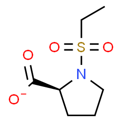 ChemSpider 2D Image | (2S)-1-(Ethylsulfonyl)-2-pyrrolidinecarboxylate | C7H12NO4S
