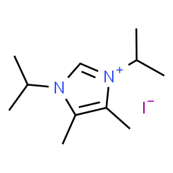 ChemSpider 2D Image | 1,3-Diisopropyl-4,5-dimethyl-1H-imidazol-3-ium iodide | C11H21IN2