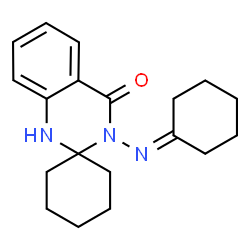 ChemSpider 2D Image | 3'-(Cyclohexylideneamino)-1'H-spiro[cyclohexane-1,2'-quinazolin]-4'(3'H)-one | C19H25N3O