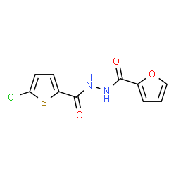 ChemSpider 2D Image | N'-[(5-Chloro-2-thienyl)carbonyl]-2-furohydrazide | C10H7ClN2O3S