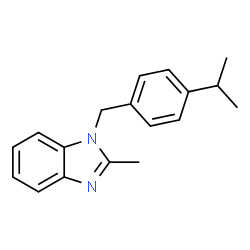 ChemSpider 2D Image | 1-(4-Isopropylbenzyl)-2-methyl-1H-benzimidazole | C18H20N2