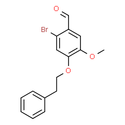 ChemSpider 2D Image | 2-Bromo-5-methoxy-4-(2-phenylethoxy)benzaldehyde | C16H15BrO3