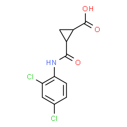 ChemSpider 2D Image | 2-[(2,4-Dichlorophenyl)carbamoyl]cyclopropanecarboxylic acid | C11H9Cl2NO3