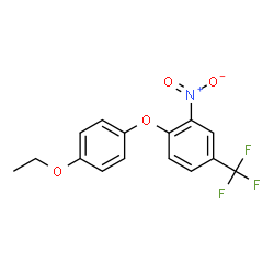 ChemSpider 2D Image | 1-(4-Ethoxyphenoxy)-2-nitro-4-(trifluoromethyl)benzene | C15H12F3NO4
