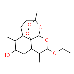 ChemSpider 2D Image | 10-Ethoxy-1,5,9-trimethyl-11,14,15,16-tetraoxatetracyclo[10.3.1.0~4,13~.0~8,13~]hexadecan-6-ol | C17H28O6