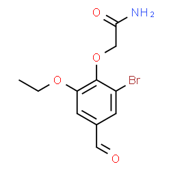 ChemSpider 2D Image | 2-(2-Bromo-6-ethoxy-4-formylphenoxy)acetamide | C11H12BrNO4